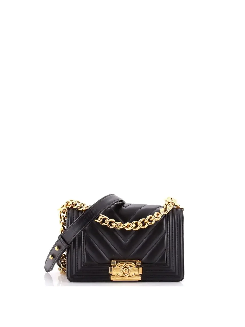 Chanel Boy Flap Bag Chevron Calfskin #303906C49B
